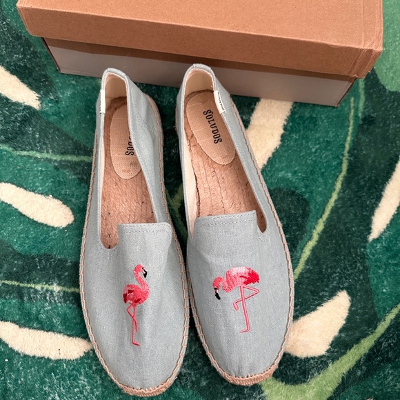 NEW flamingo Soludos slip on shoes sz 10 - Picture 3 of 7